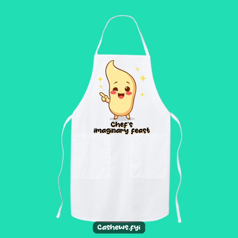 Funny Cashew Apron: Enthusiastic Character, Imaginary Cashew, Kitchen Gift