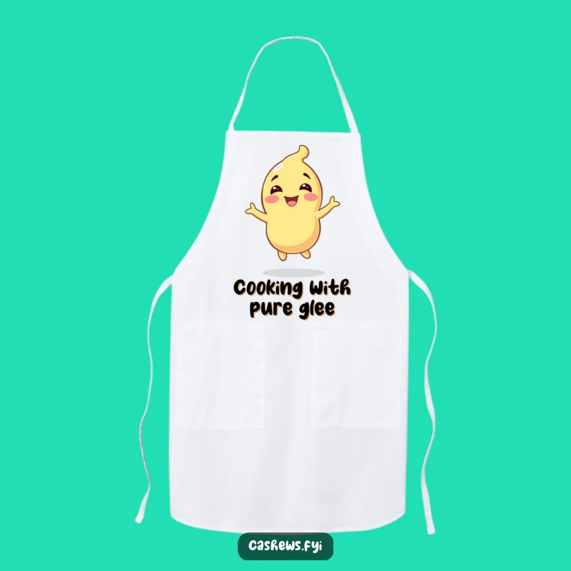 Funny Cashew Character Bouncing Apron - Cook with Glee!