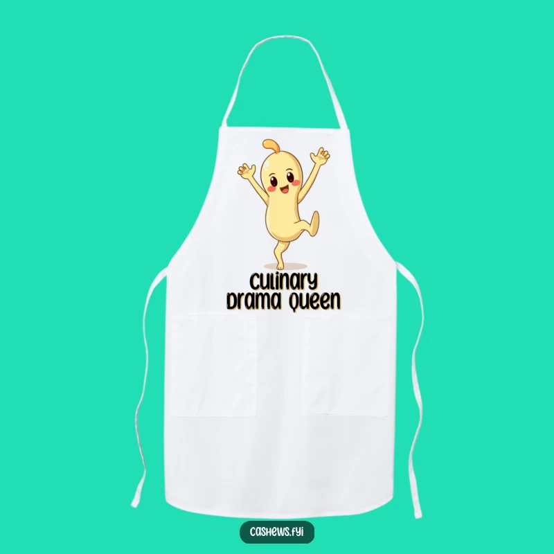 Funny Cashew Pose Apron: Chef's Dramatic Flair, Perfect Cooking Gift