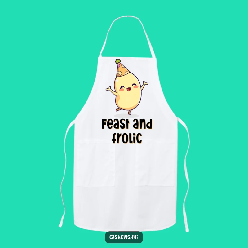 Funny Cashew Apron: Dancing Party Character for Kitchen Fun, Gift