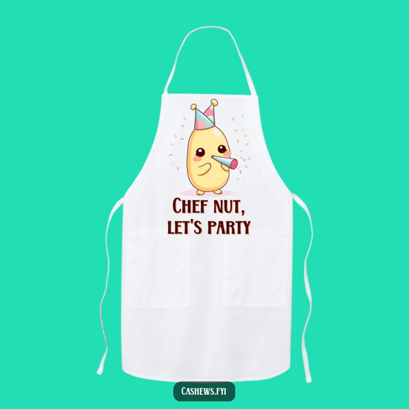 Funny Kawaii Cashew Party Apron - Hilarious Kitchenwear for Cheerful Cooks
