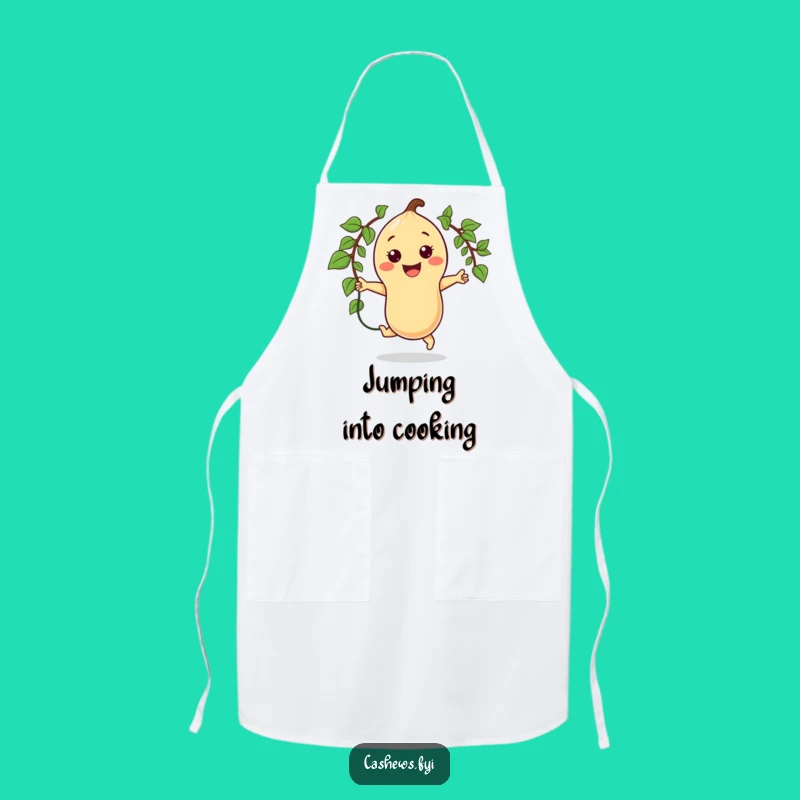 Funny Jumping Cashew Apron: Cook with Energy and Humor