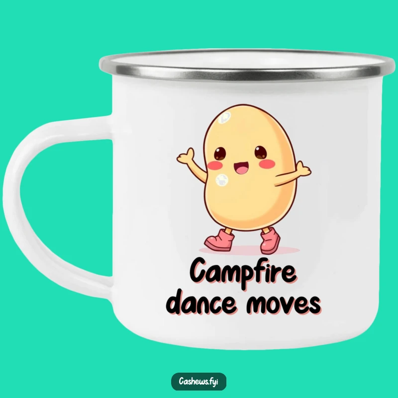 Funny Dancing Cashew Camping Mug - Durable Nut Cup for Outdoor Grooves