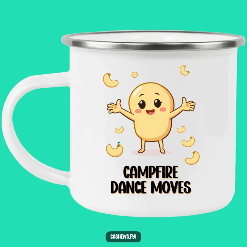 Funny Cashew Dance Camping Mug: Outdoor Adventures Meet Hilarious Nutty Moves