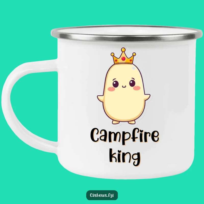 Funny Cashew King Camping Mug: Regal Sips for Your Adventures!