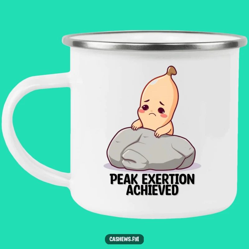 Funny Cashew Adventure Mug: Hilarious Cashew Lifting Pebble for Outdoor Fun