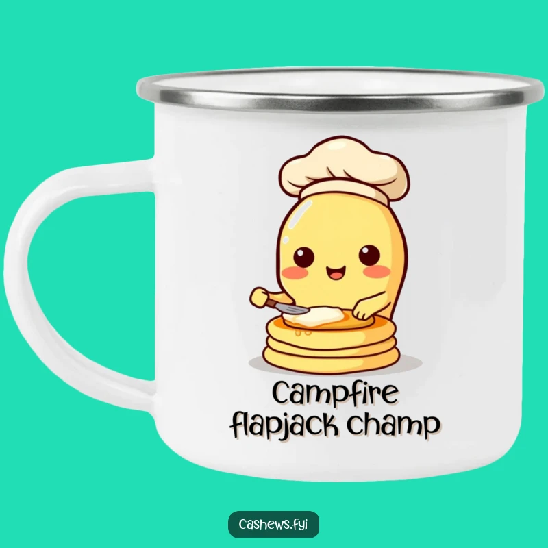 Funny Cashew Chef Camping Mug: Adventure Fuelled by Laughter