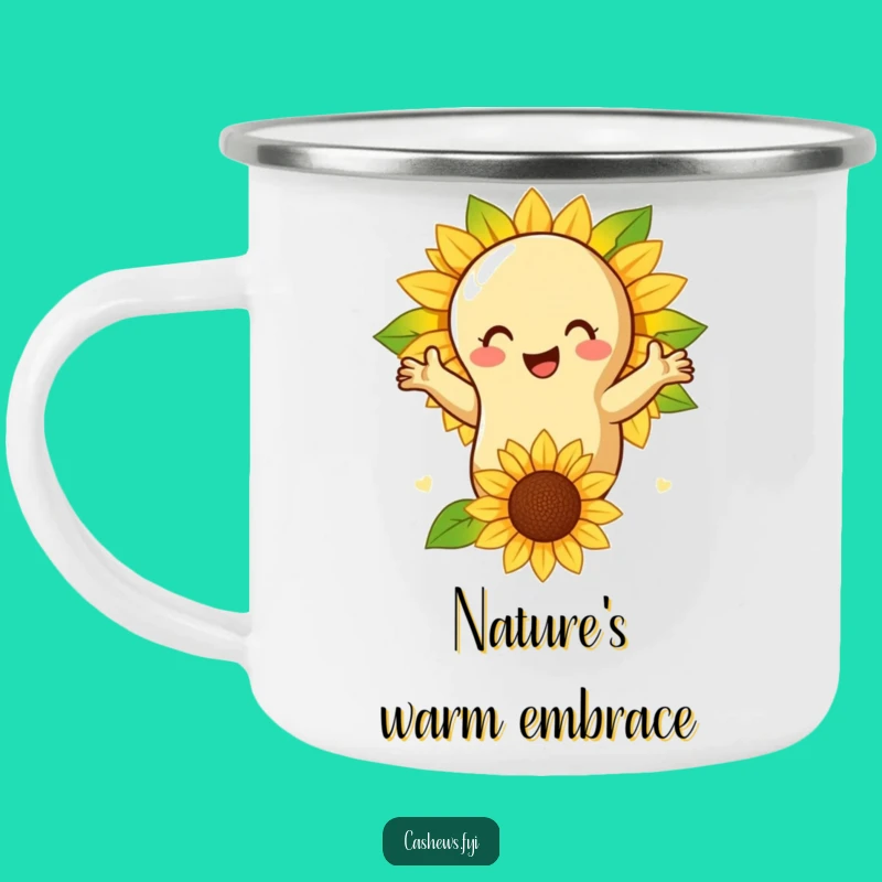 Funny Cashew Nut Sunflower Mug - Nature Embrace Camp Mug, Adventure Gift!