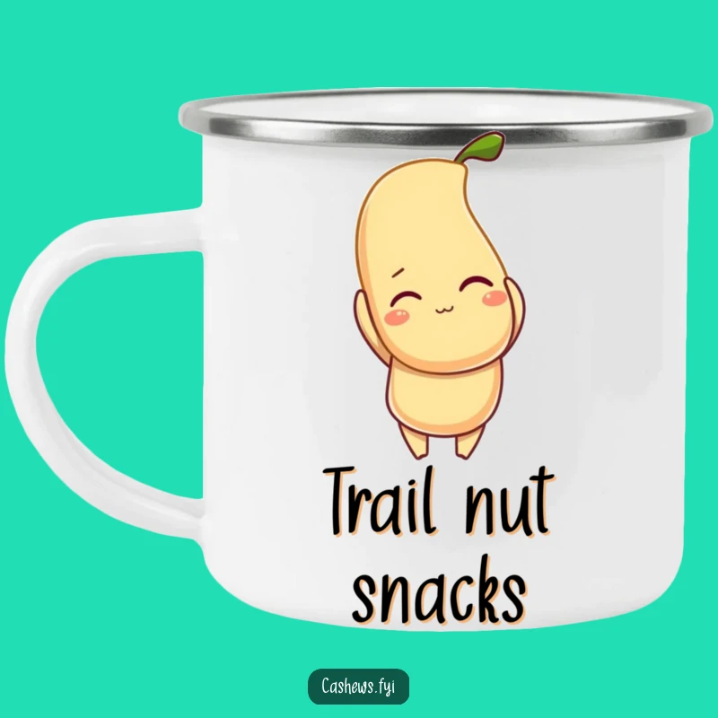 Funny Cashew Camping Mug - Durable Nutty Character Gift for Outdoor Humor