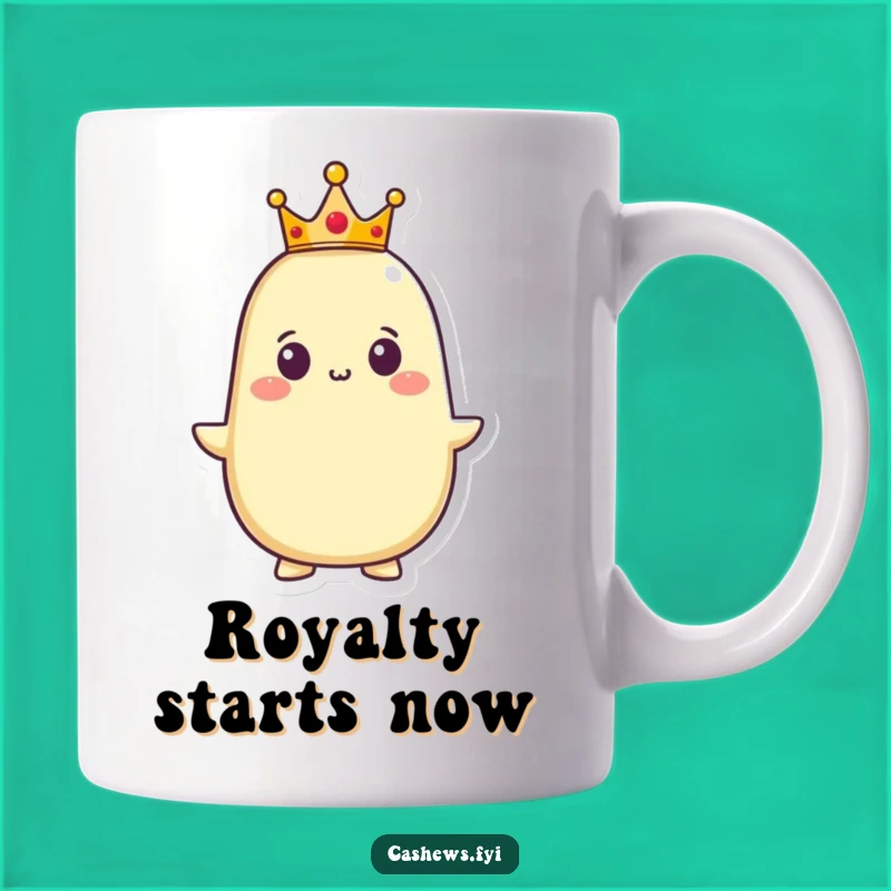 Funny Cashew King Mug: Royal Veggie Humor for a Perfect Funny Gift!