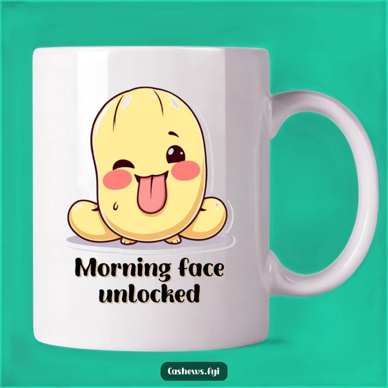 Funny Cashew Wink Mug - Cheeky Face, Perfect Gift!
