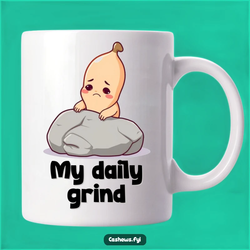 Funny Cashew Lifting Pebble Mug: A Hilarious Gift for Fitness Fanatics and Snack Lovers