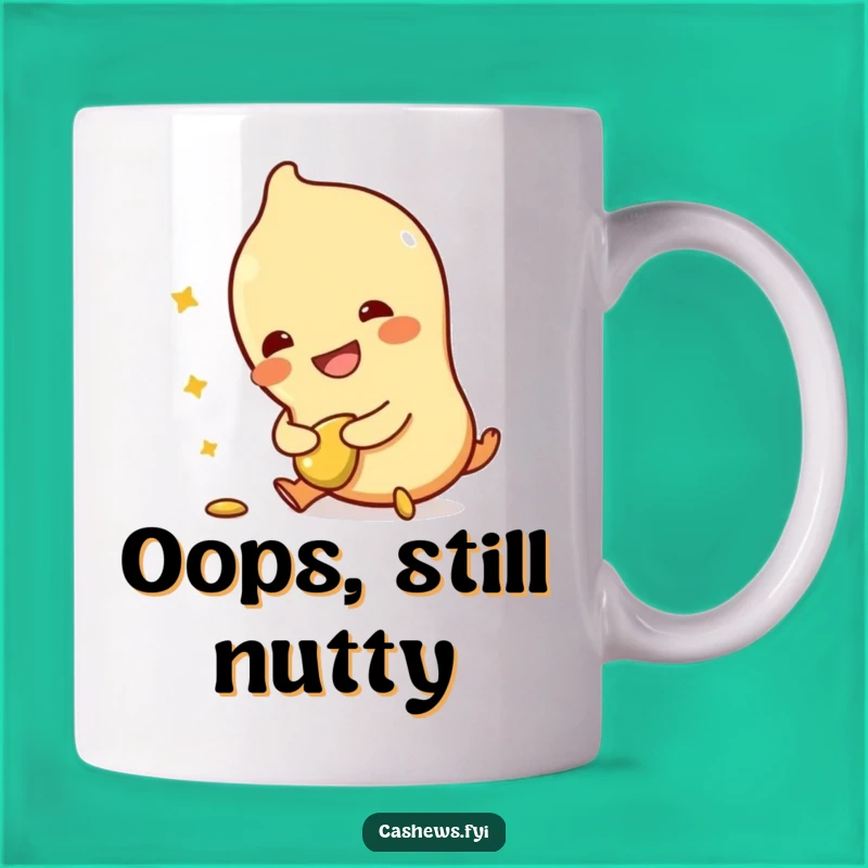 Funny Cashew Gift Mug: Hilarious Tripping Character for Nut Lovers