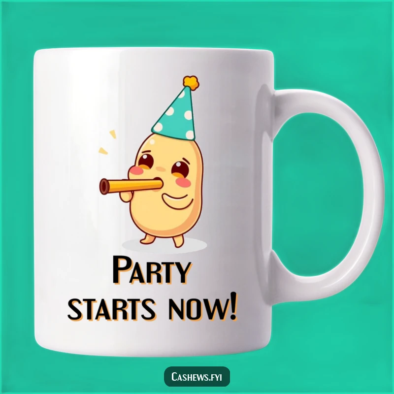 Funny Party Cashew Mug: Joyful Kazoo Blast for Your Celebration Coffee Gift