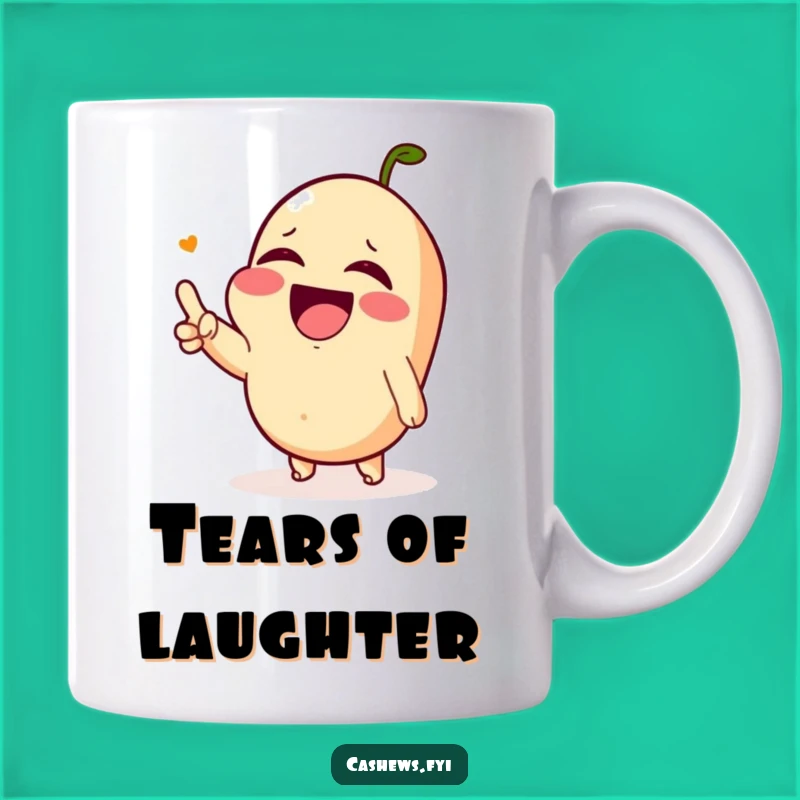 Funny Laughing Cashew Mug - Tears of Joy Gift for Comedy Lovers