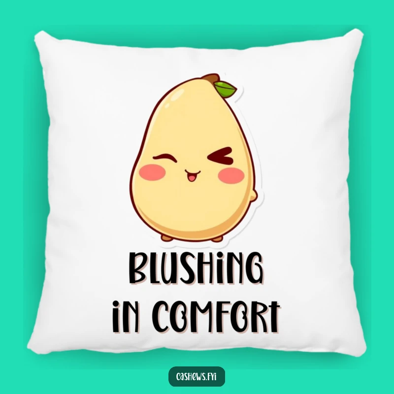 Funny Kawaii Cashew Wink Pillow: Cozy Tease, Perfect Funny Gift for Comfort