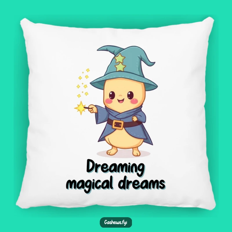 Funny Kawaii Cashew Wizard Pillow - Comfy Magic & Hilarious Decor