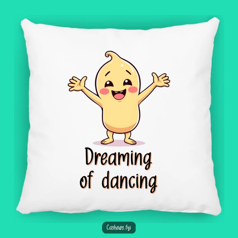 Funny Cashew Dance Party Pillow: Comfy Groover, The Perfect Decorative Funny Pillow!