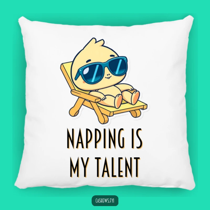 Funny Cashew Beach Bum Pillow: Comfy Character Lounging, The Ultimate Decorative Funny Pillow!