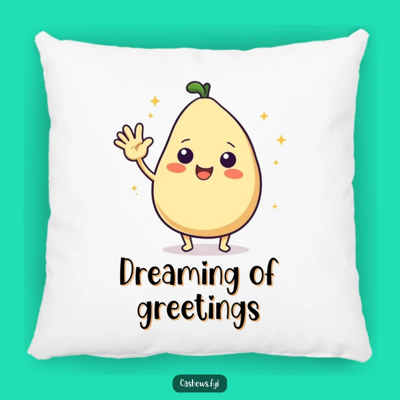 Funny Cashew Hello Pillow: Cuddle Up with This Adorable and Hilarious Nutty Friend!