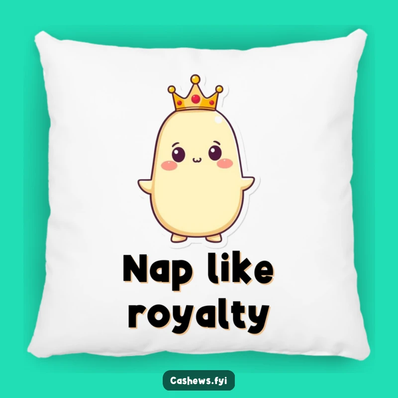Funny Cashew King Pillow: Cozy Comfort with Regal Flair!