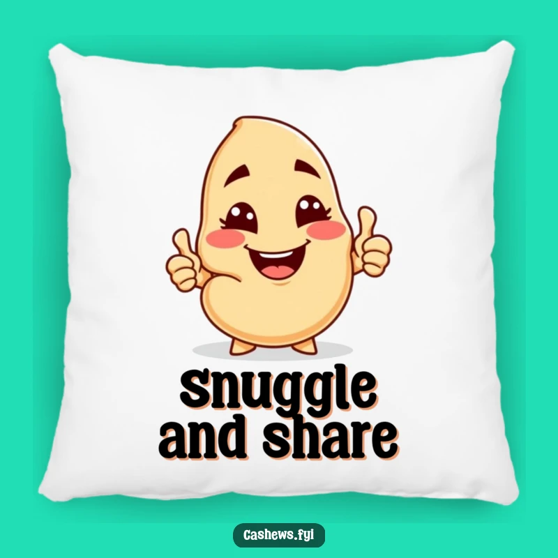 Funny Cheeky Cashew Pillow: Cozy & Sharing Nut Accent, Perfect Gift