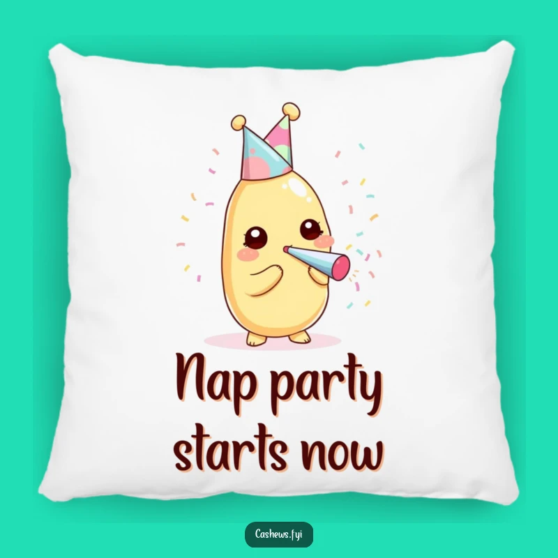 Funny Kawaii Cashew Party Pillow - Comfy and Hilarious Nutty Accent for Your Home