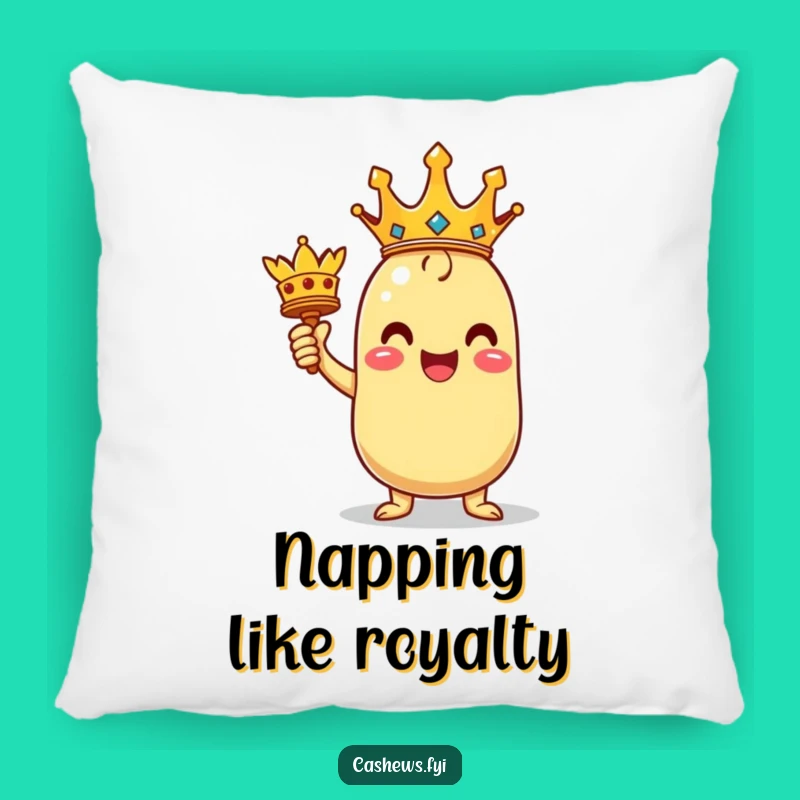 Funny Victorious Cashew Pillow: Comfy & Humorous Royal Accent