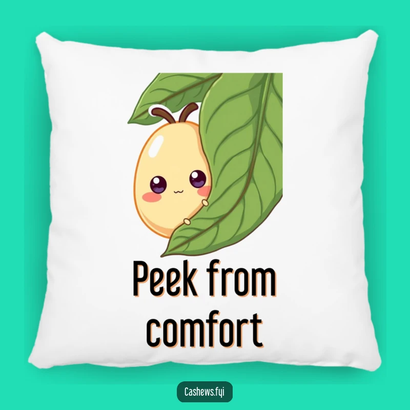 Funny Cashew Pillow: Cozy Googly Eye Nut Peeking Accent