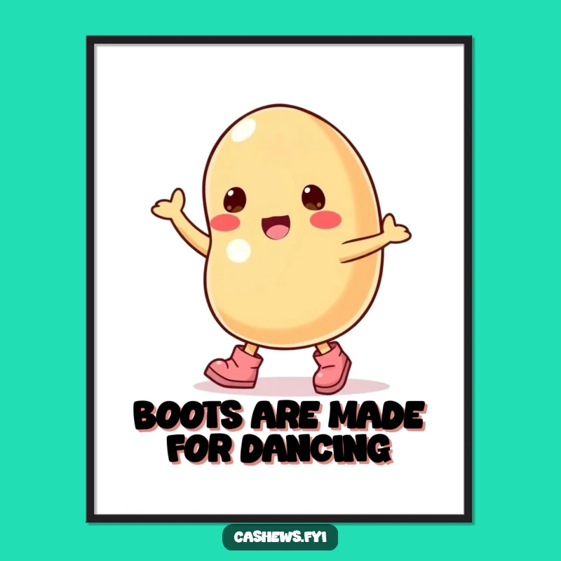 Funny Dancing Cashew Digital Art - Groovy Nut Print for Instant Wall Dance Parties