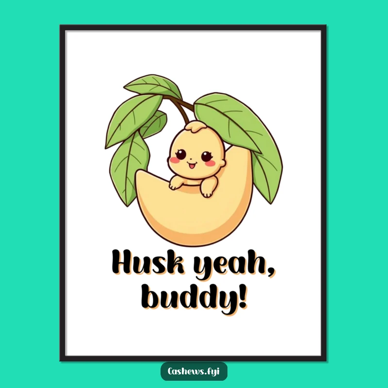 Funny Cashew Adventure Digital Art: Instant Joyful Decor for Nutty Vibes