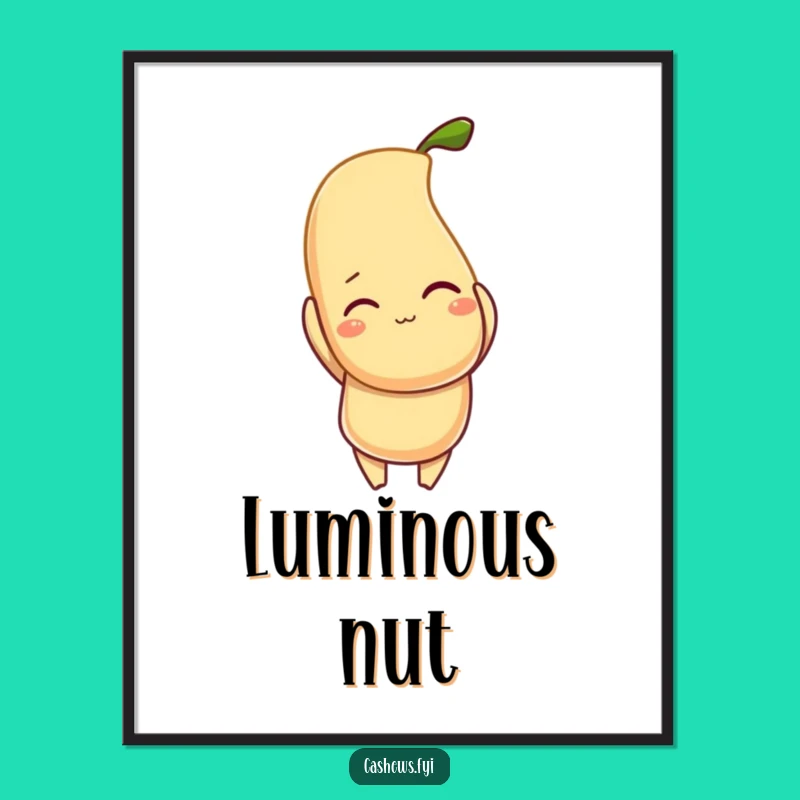 Funny Cashew Digital Art - Hilarious Nutty Character Print for Instant Humor