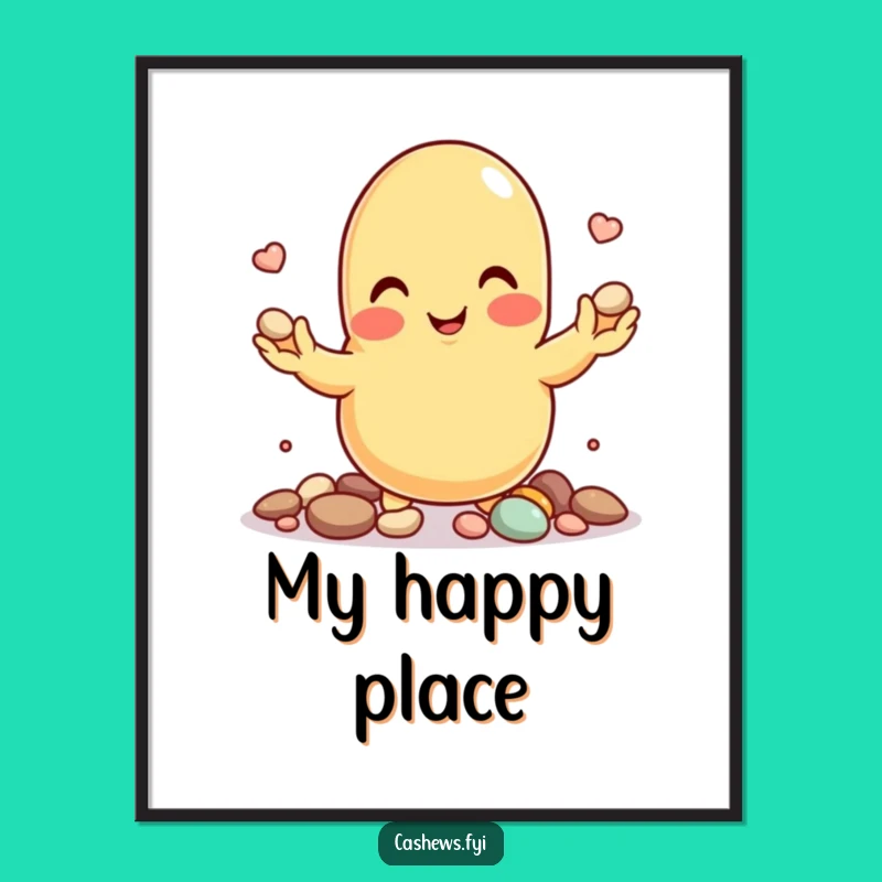 Funny Juggling Cashew Digital Art - Skillful Nut Print for Instant Walls of Focus