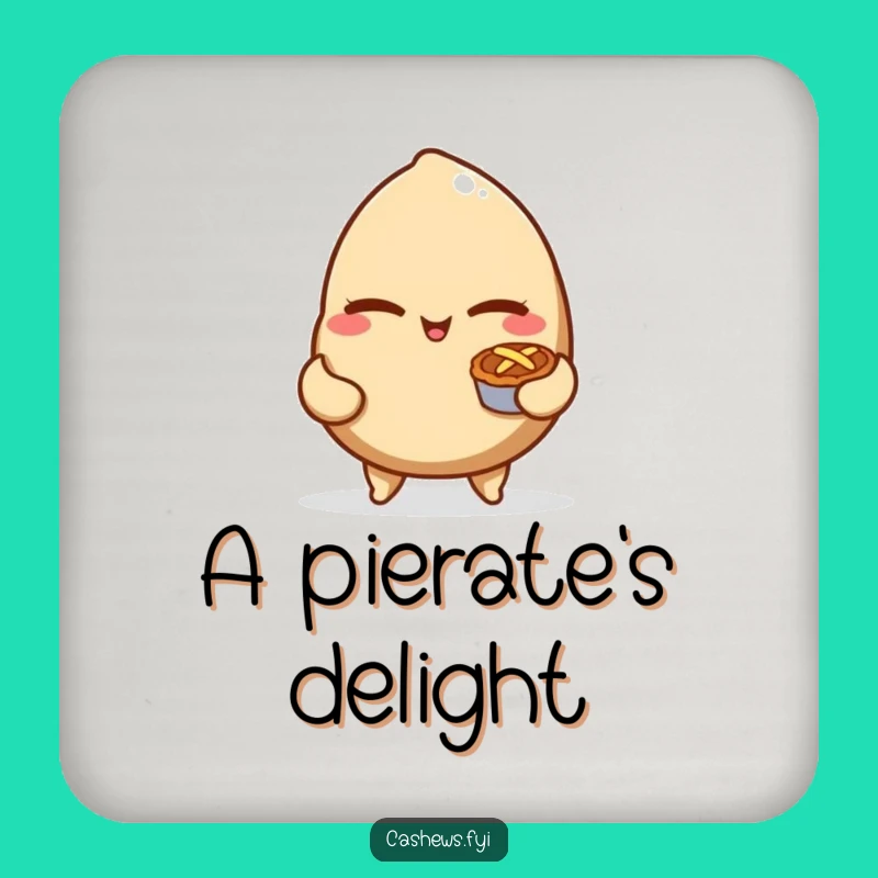 Funny Cashew Nut Pie Protector Coaster - Protect Surfaces Hilariously!