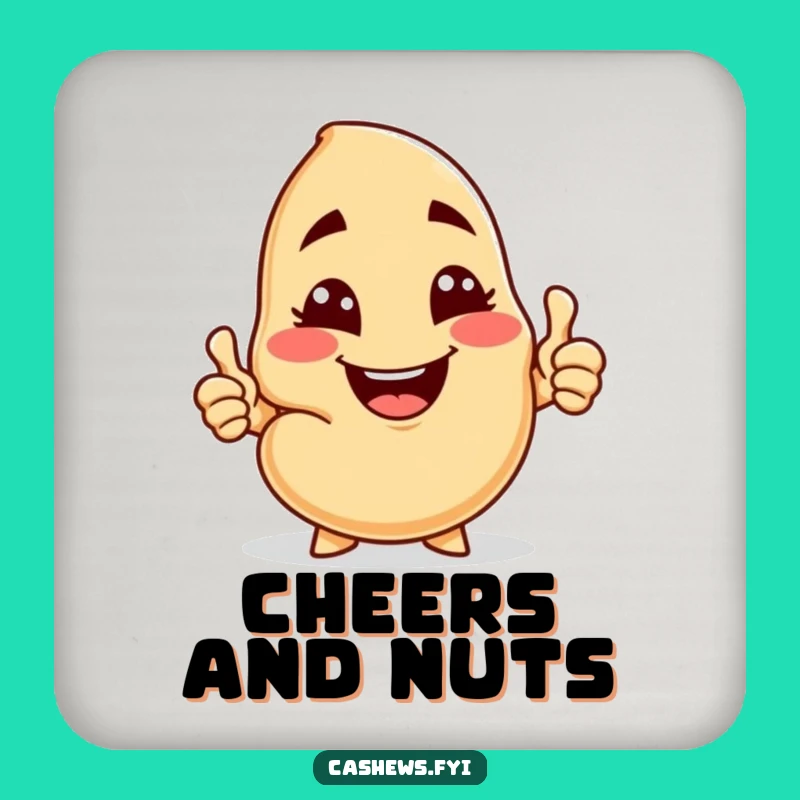 Funny Cheeky Cashew Coaster: Sharing Nut Decor, Hilarious Housewarming Gift