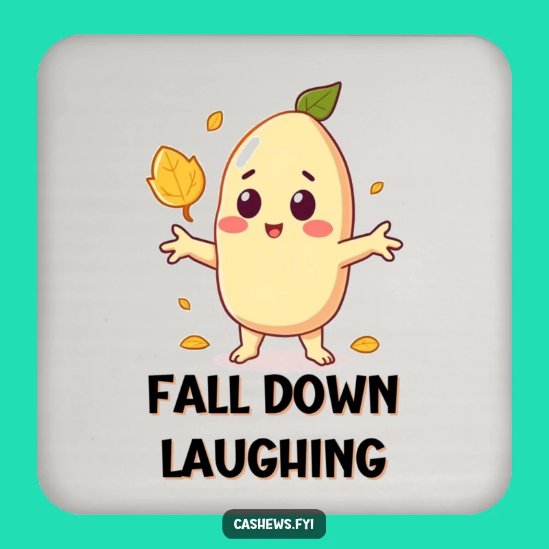 Funny Surprised Cashew Drink Coaster: Protect Surfaces with Humor