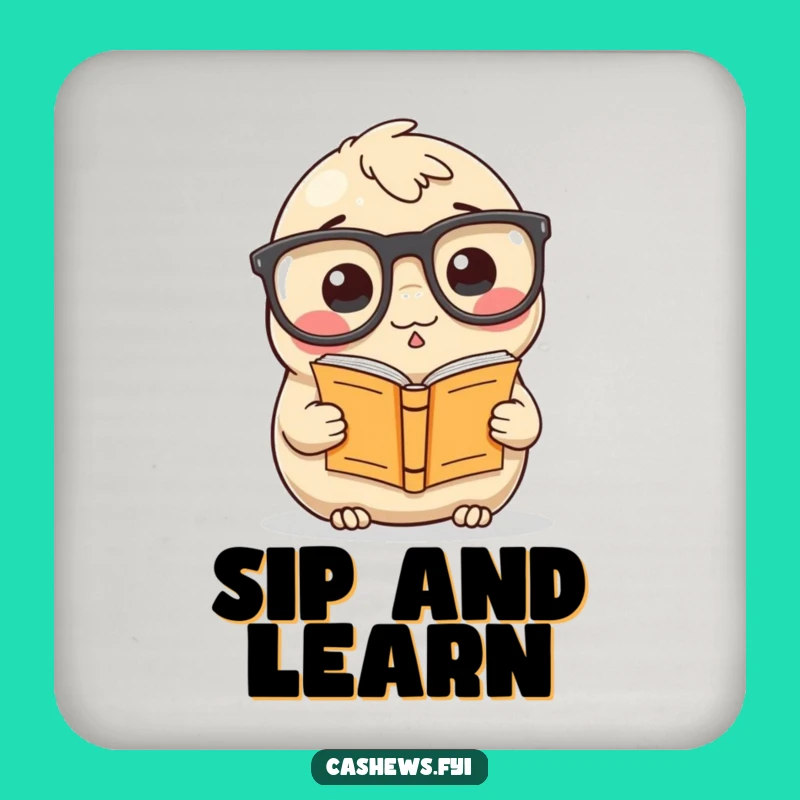 Funny Cashew Coasters: Protect Surfaces with Nerdy Nut Humor