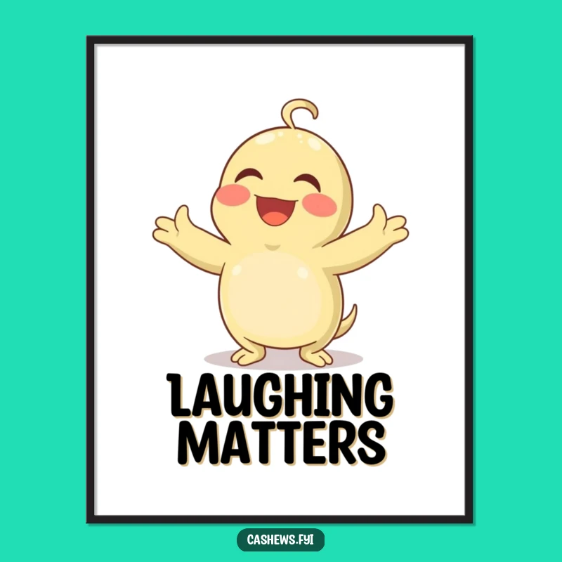 Funny Laughing Cashew Poster: Bring Joyful Hilarity to Your Walls