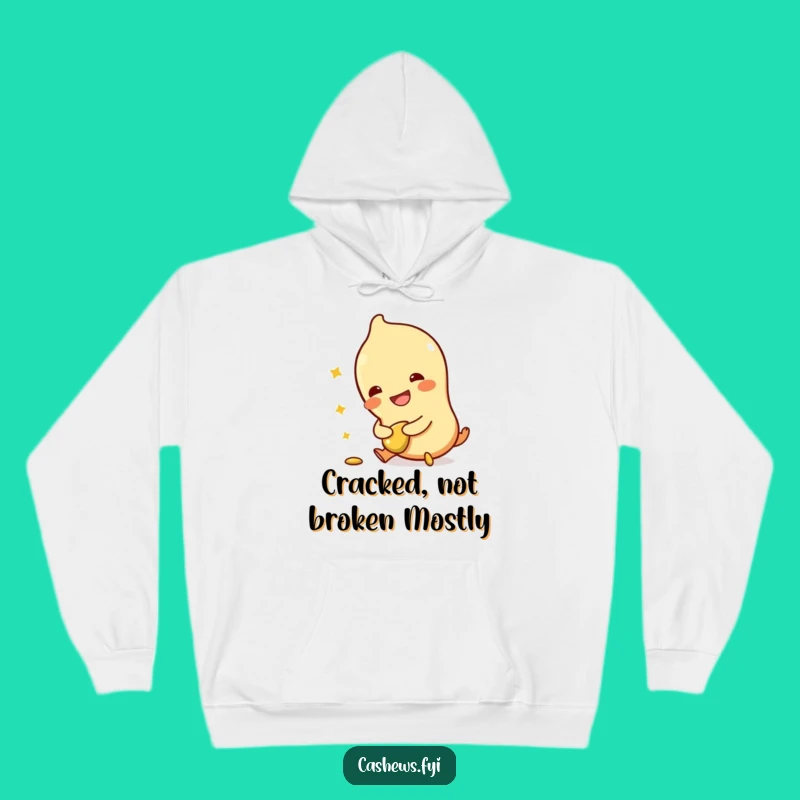 Funny Cashew Hoodie: Cozy Tripping Character for Laughs, Great Gift