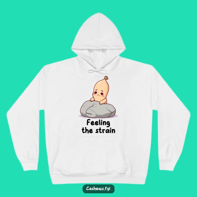 Funny Cashew Struggle Hoodie: Cozy and Hilarious Cashew Lifting Pebble Sweatshirt