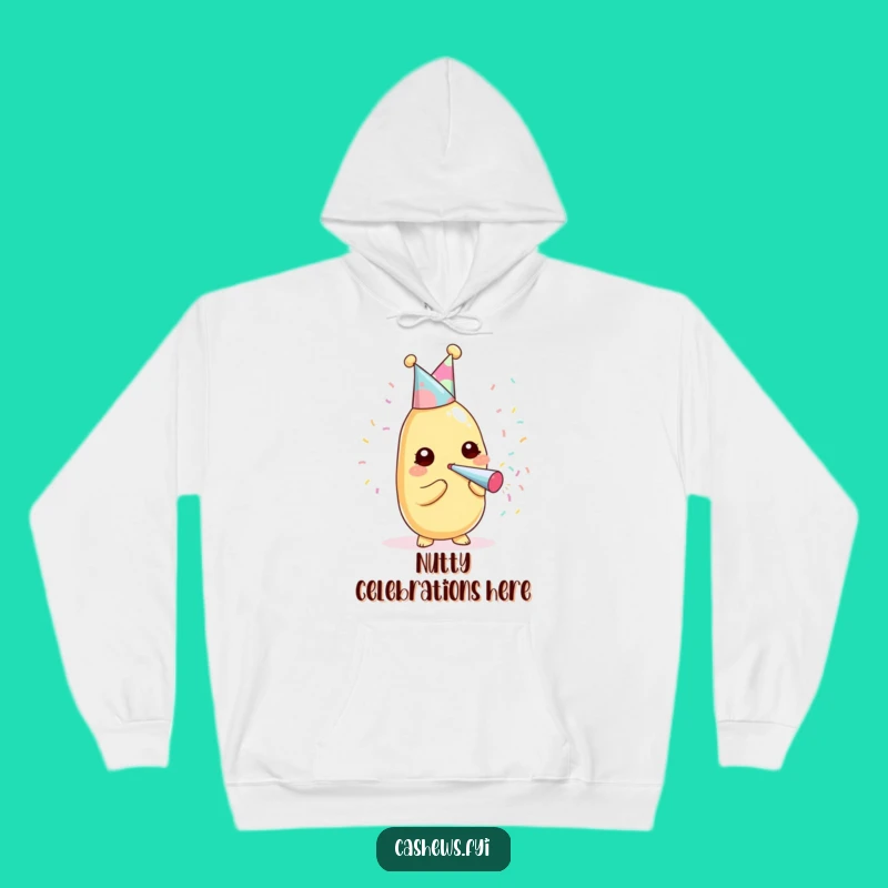 Funny Kawaii Cashew Party Hoodie - Cozy and Hilarious Nutty Warmth for All