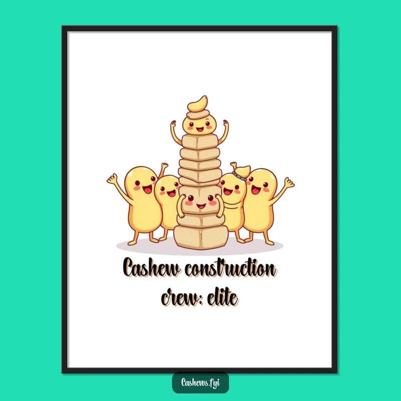 Free Printable Wall Art: Proud Cashews Funny Downloadable Art for Accomplished Decor
