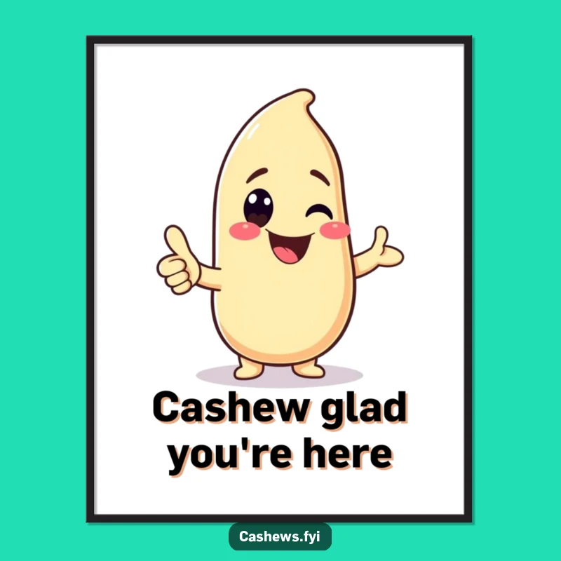 Free Printable Kawaii Cashew Art - Cute Funny Downloadable Decor