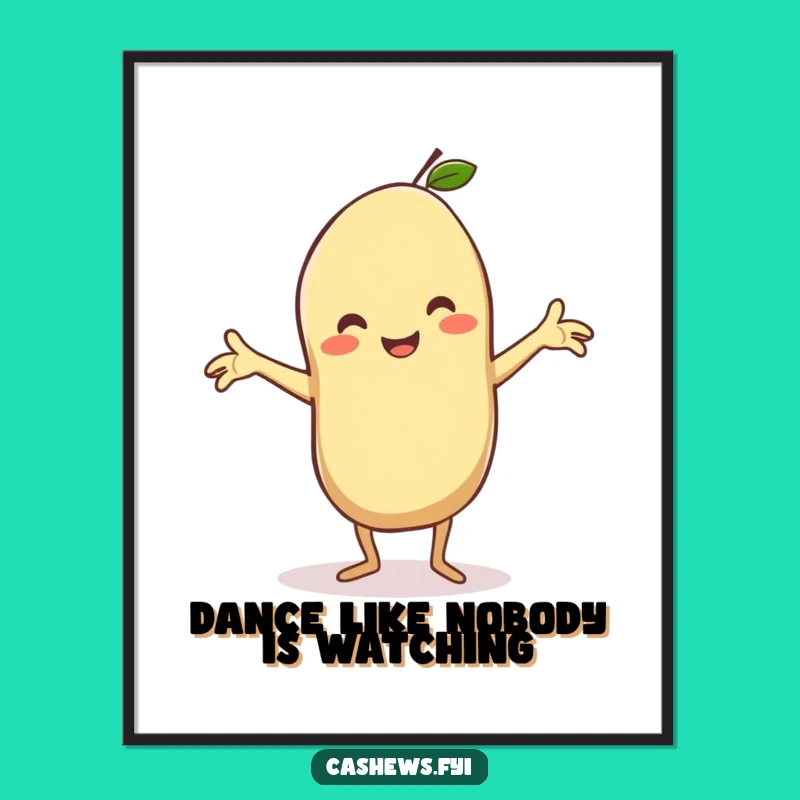 Funny Free Printable Wall Art Cashew Dancing Downloadable Decor