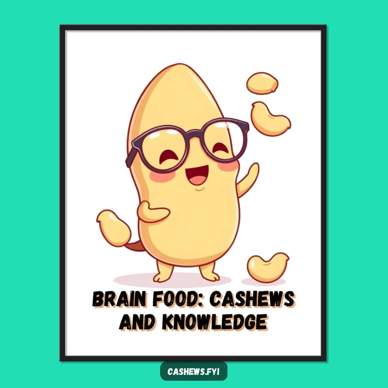 Free Printable Wall Art: Juggling Cashew Funny Downloadable Art for Whimsical Decor