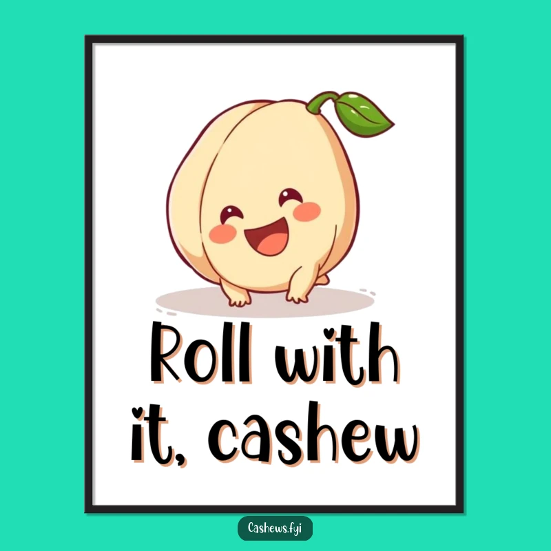 Free Printable Wall Art: Tumbled Cashew for a Hilarious, Goofy, Downloadable Decor Piece