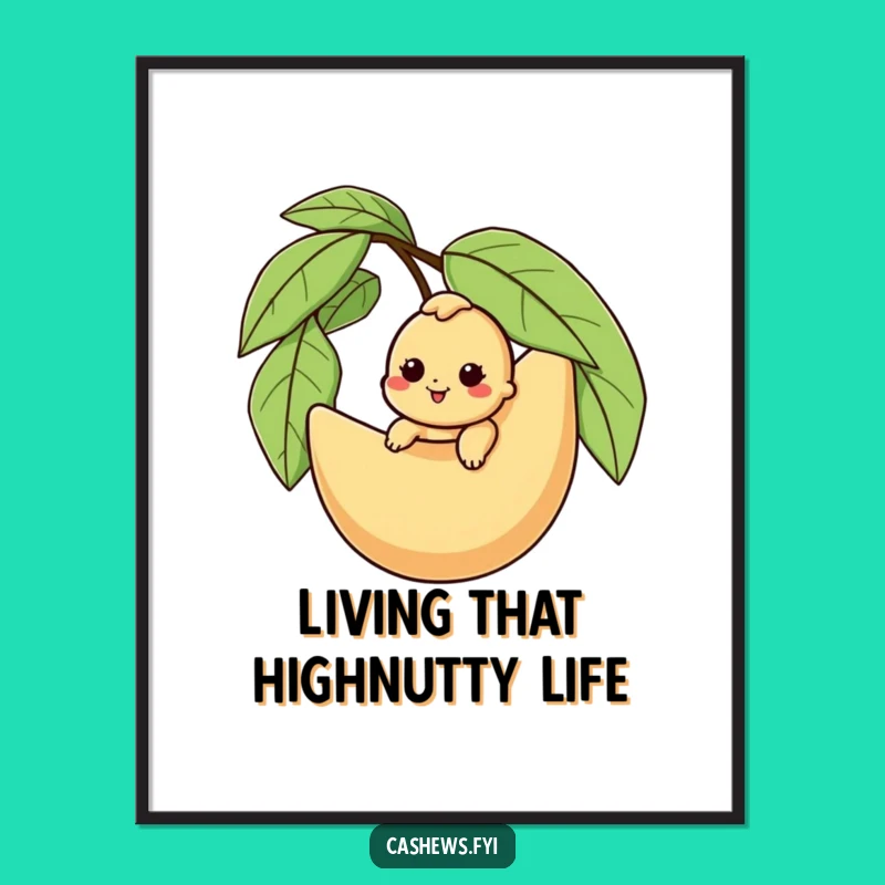 Funny Free Printable Cashew Wall Art - Happy Ride Downloadable Decor