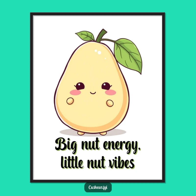 Funny Free Printable Wall Art: Cashew Character Peek-a-Boo Downloadable Decor