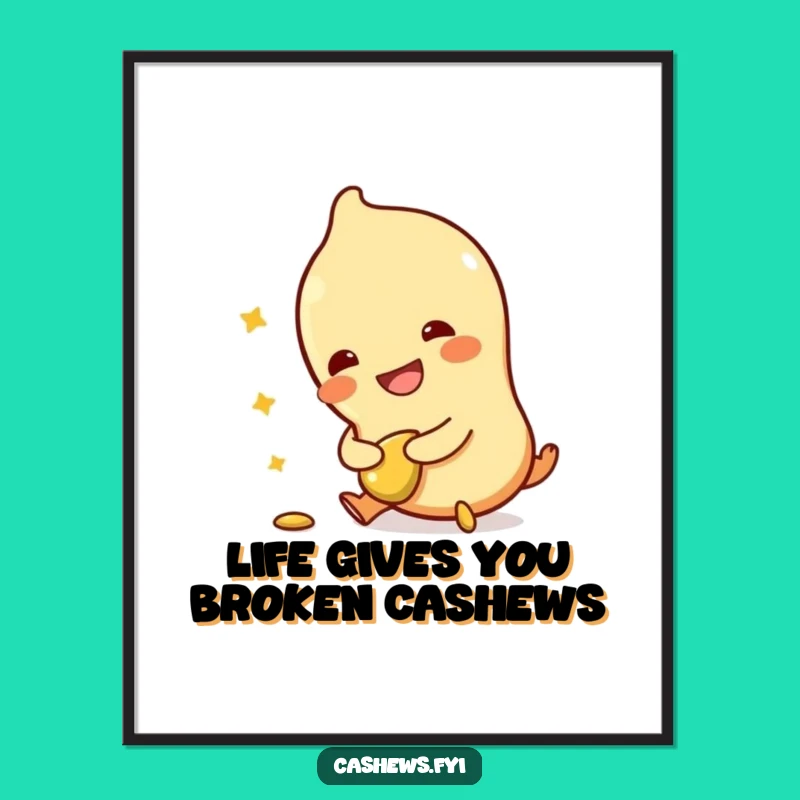 Funny Wall Art: Free Printable Cashew Pal Tripping, Quirky Downloadable Art for Your Space!