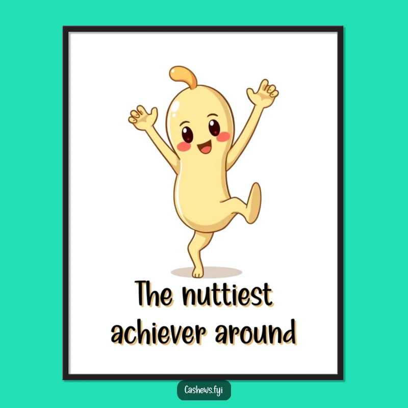 Free Printable Wall Art: Dramatic Cashew Pose Decor, Funny Downloadable Art